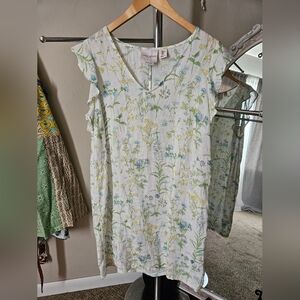 Size medium Laura Ashley floral spring linen dress